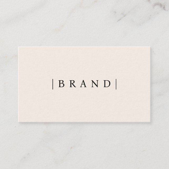 Minimalist neutral add brand name business card (Front)