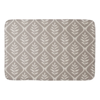 Minimalist Neutral Botanical Bath Mat