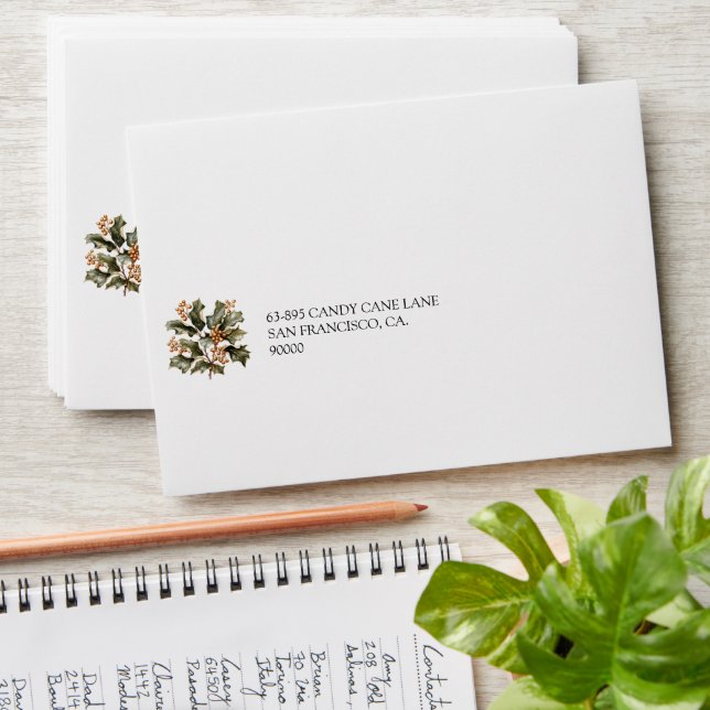 Minimalist neutral earthy tones green gold  envelope (Stacked)