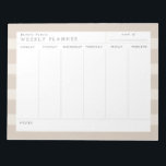 Minimalist Neutral Family Weekly Planner Notepad<br><div class="desc">This neutral beige weekly planner will help you to organise your families' weekly schedule like a pro... and with style! Just click "personalise" to make it your own!</div>