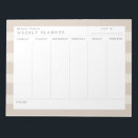 Minimalist Neutral Family Weekly Planner Notepad<br><div class="desc">This neutral beige weekly planner will help you to organise your families' weekly schedule like a pro... and with style! Just click "personalise" to make it your own!</div>