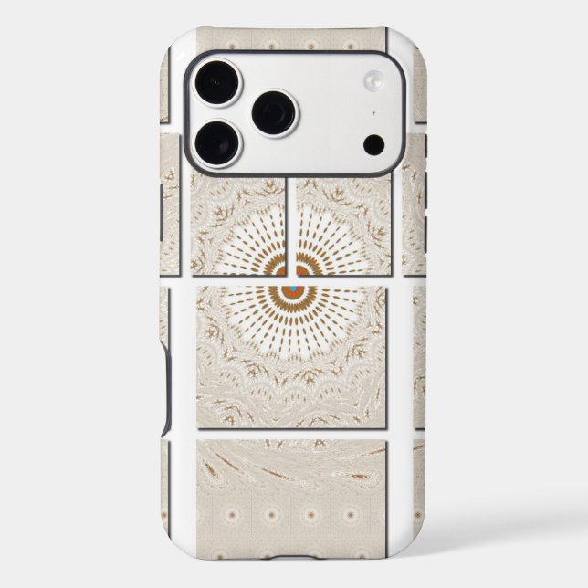 Minimalist Neutral Geometric Beige Tonal Design (Back)