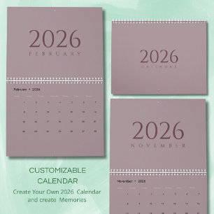 Minimalist Neutral Tones Wall Calendar