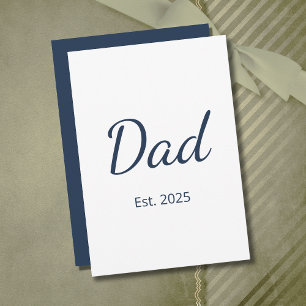 Minimalist New Dad Father's Day Simple    Holiday Card