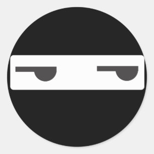 minimalist ninja classic round sticker