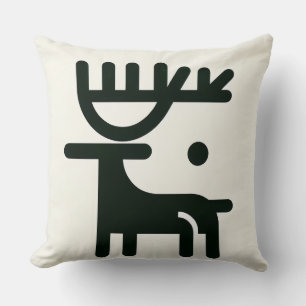Minimalist Nordic Reindeer Cushion