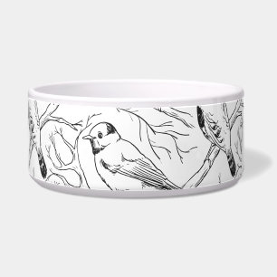 Minimalist North American Birds Line Art Pattern