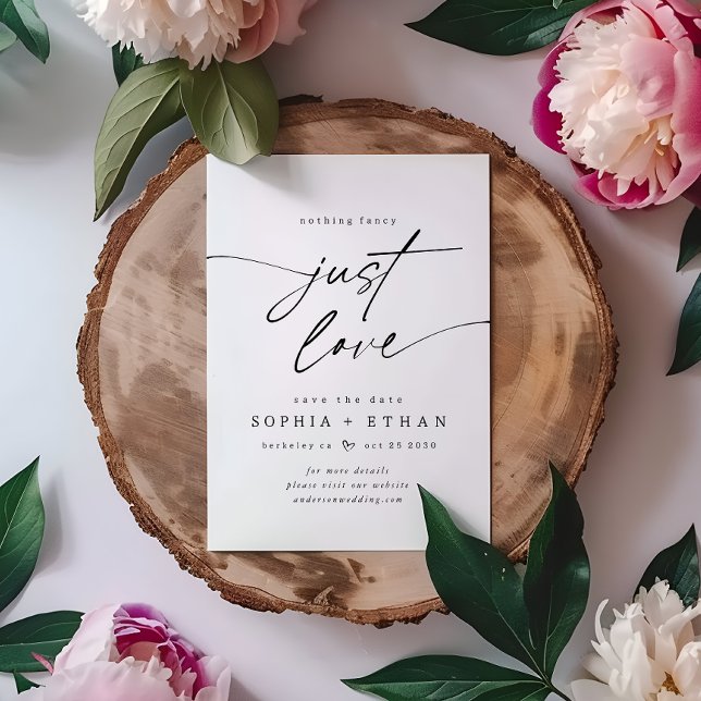 Minimalist Nothing Fancy Just Love Elegant  Save The Date (Creator Uploaded)