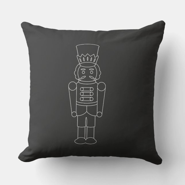 Minimalist Nutcracker: Unique Sleek Design Cushion (Front)