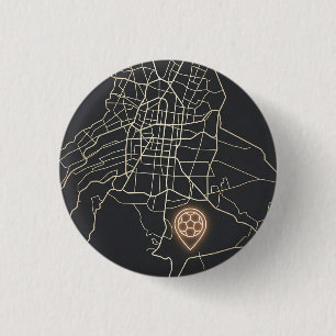 Minimalist NYC Soccer Map Pin Line Art