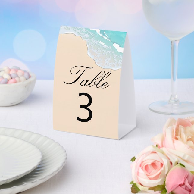 Minimalist Ocean Wave Banquet Seating Placement (Insitu(Wedding))
