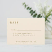 Minimalist Ochre Retro Typewriter Font Wedding