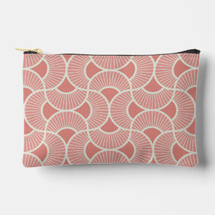 Minimalist Ogee Rising Sun Fans Calm Neutral Pink Accessory Pouch