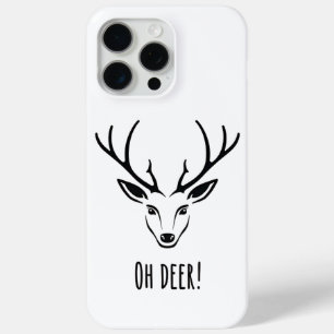 Minimalist Oh Deer Reindeer iPhone 15 Pro Max Case