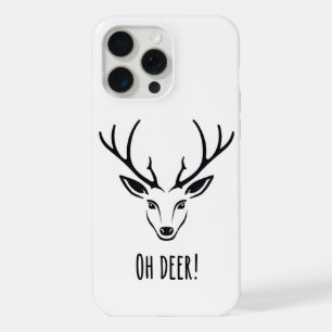 Minimalist Oh Deer Reindeer iPhone 15 Pro Max Case