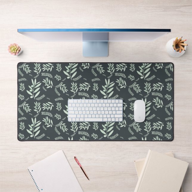 Minimalist Olive Branch Desk Mat – Botanical (Office 1)