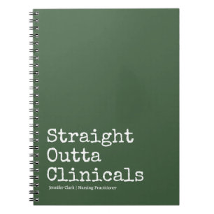 Minimalist Olive Green Nursing Student College  Notebook
