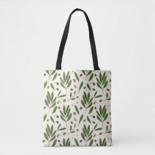 Minimalist Olives and Branches - seamless pattern. Tote Bag