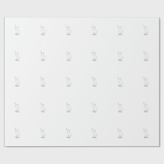 Minimalist One Line Art Cat Wrapping Paper