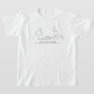Minimalist One Line Art Print T-Shirt