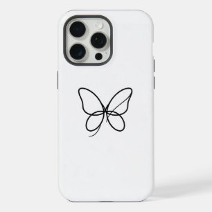 Minimalist One Line Butterfly iPhone Case