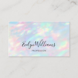 Minimalist Opal Stone Business Card