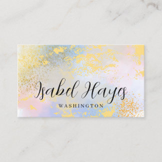 Minimalist Opal Stone Elegant Modern Business Card