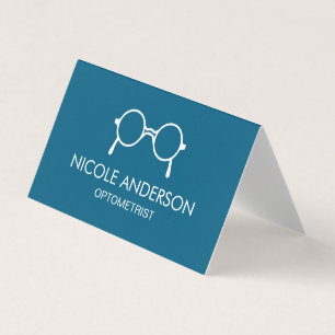 Minimalist Optometrist Eye Glasses Business Card