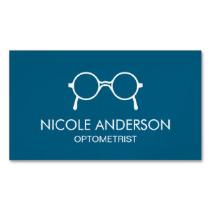 Minimalist Optometrist Eye Glasses Magnetic Business Card