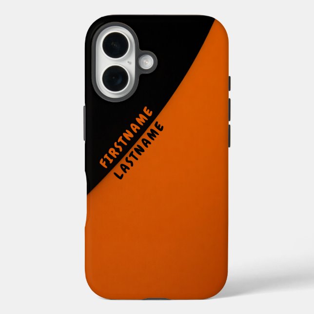 Minimalist Orange and Black Abstract Case-Mate iPhone Case (Back)