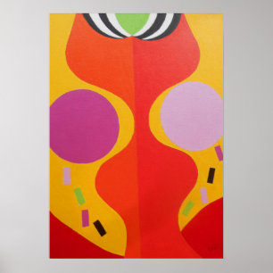 Minimalist Orange and Yellow Art Print