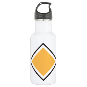 Minimalist Orange Diamond Geometric Shape 532 Ml Water Bottle