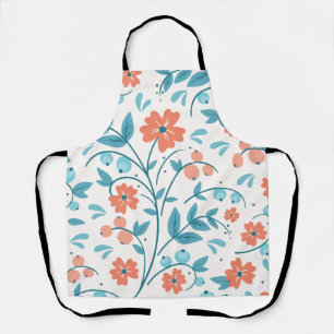 Minimalist orange flower apron