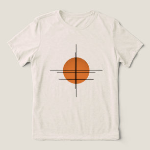 Minimalist Orange Horizon Tri-Blend Shirt