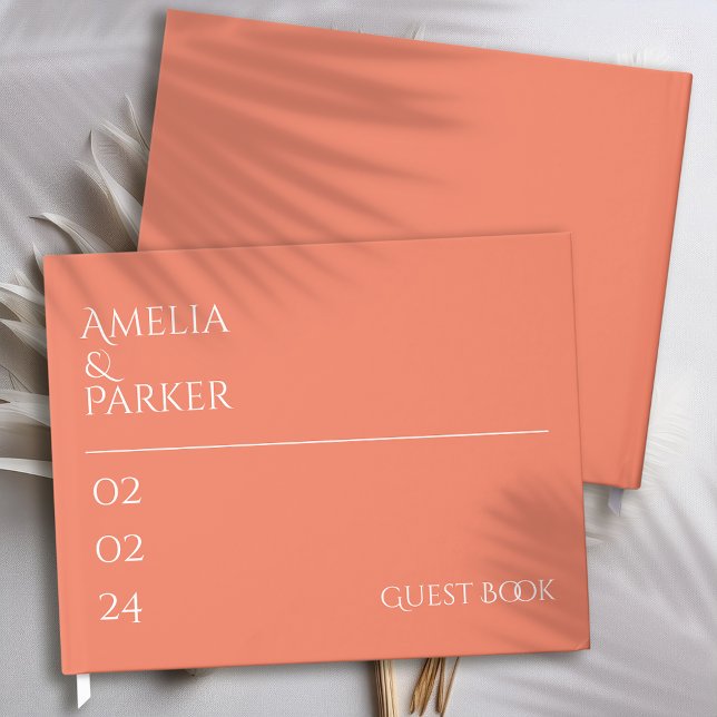 Minimalist Orange Wedding Guest Book (Creator Uploaded)