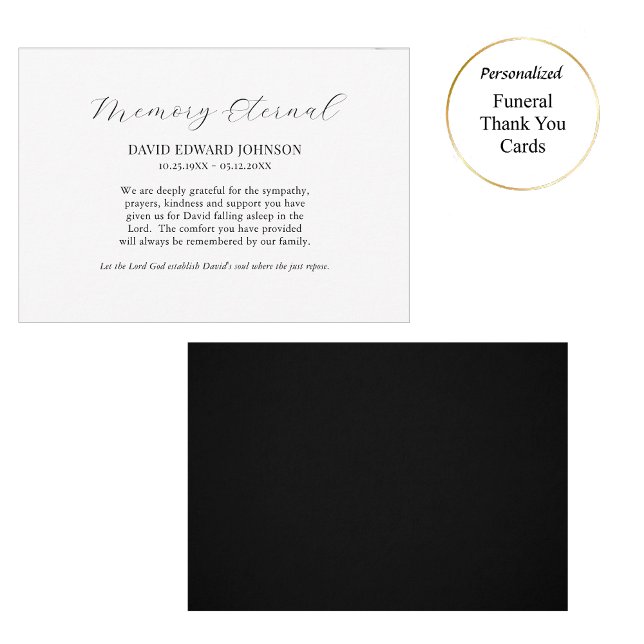 Minimalist Orthodox Christian Funeral  Thank You Card (Creator Uploaded)