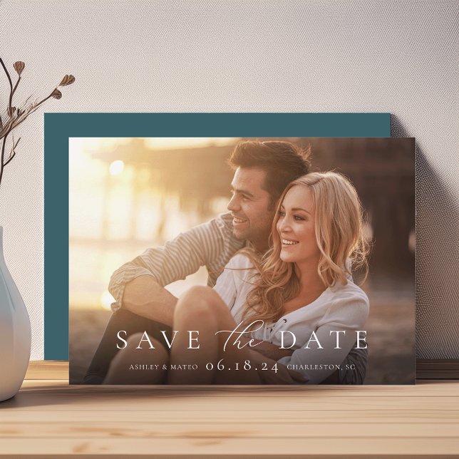 Minimalist Overlay | Horizontal Photo Save The Date (Creator Uploaded)