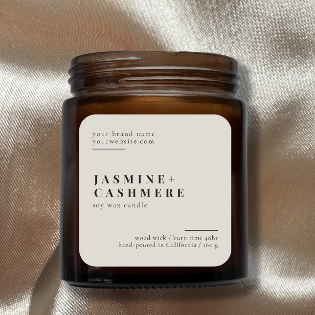Minimalist packaging simple cosmetics candle label (Creator Uploaded)