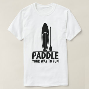 Minimalist Paddle Board Adventure Artwork T-Shirt