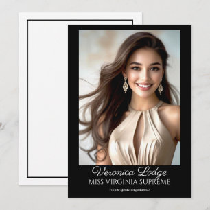 Minimalist Pageant Autograph Card Dark Border