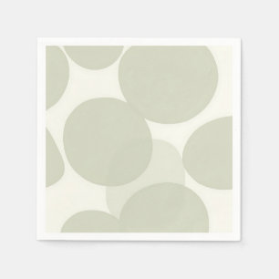 Minimalist Pale Green Circles Abstract Pattern Napkin