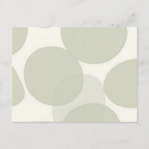 Minimalist Pale Green Circles Abstract Pattern Postcard