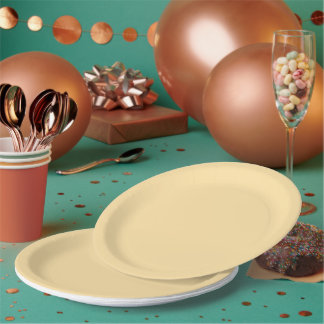 Minimalist pale yellow paper background plate