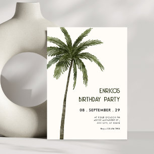 Minimalist palm tree invitation