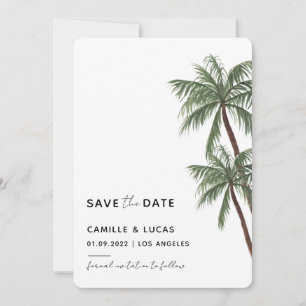 Minimalist Palm Trees wedding invitation