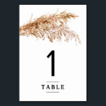 Minimalist Pampas Grass Wedding Table Number Card<br><div class="desc">Minimalist Pampas Grass Wedding Table Number Card

Simple,  modern and minimalist in style,  wedding table number card featuring a watercolor pampas grass image.</div>