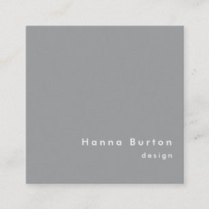 Minimalist Pantone Ultimate Grey Square Business Card