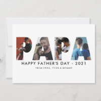 Minimalist PAPA Photo Collage Happy Father's Day