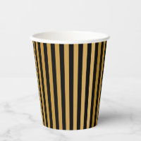 Minimalist Paper Goblet Black Gold Stripes
