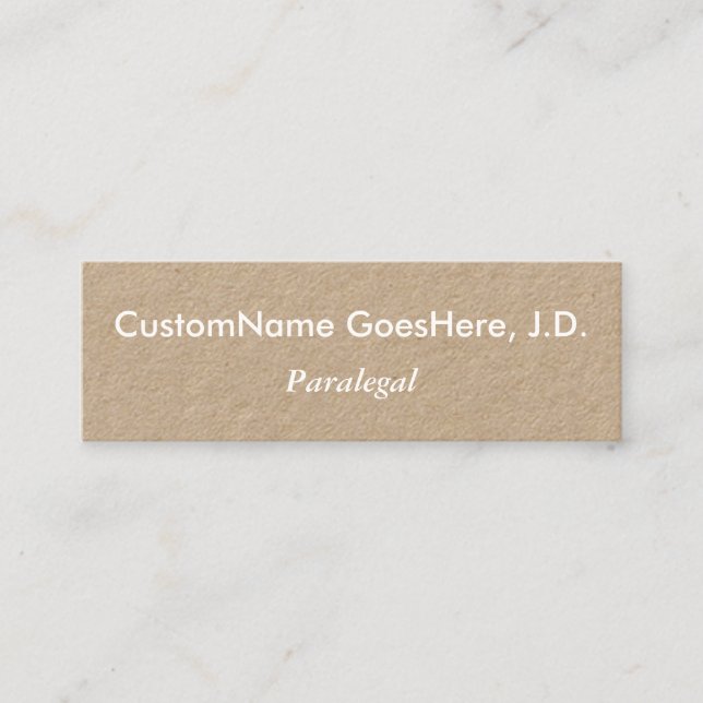 Minimalist Paralegal Business Card (Front)